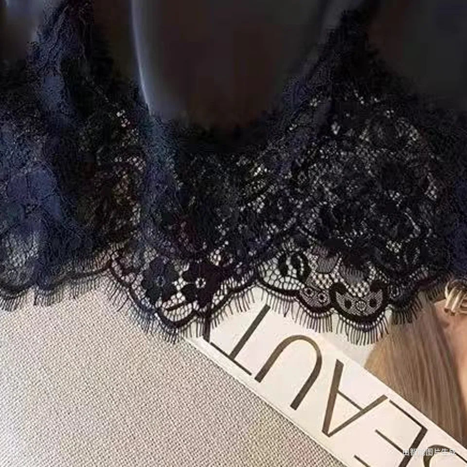 Satin A-Line Skirt - High Waist Draped