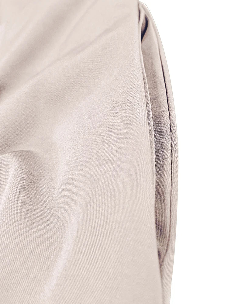 PU Leather Maxi Skirt - High Waist Zipper Style A