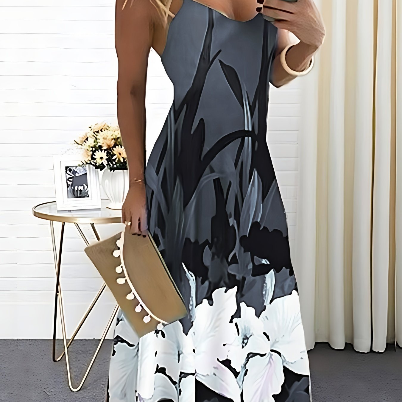 Vestido Cami Estampado Floral - Tirantes Finos Casual Mujer