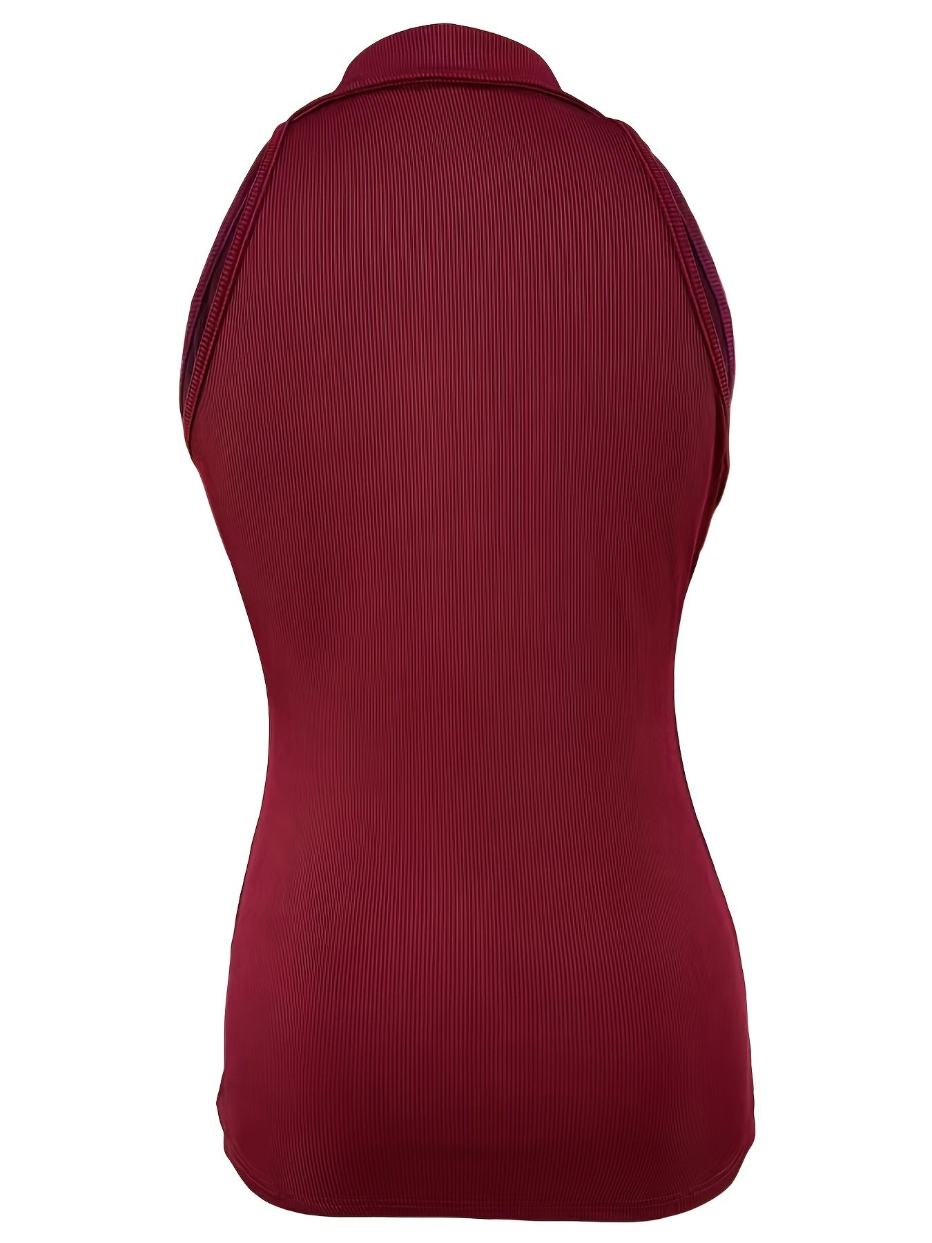 Polera Sin Mangas Ribbed con Cierre - Verano Casual