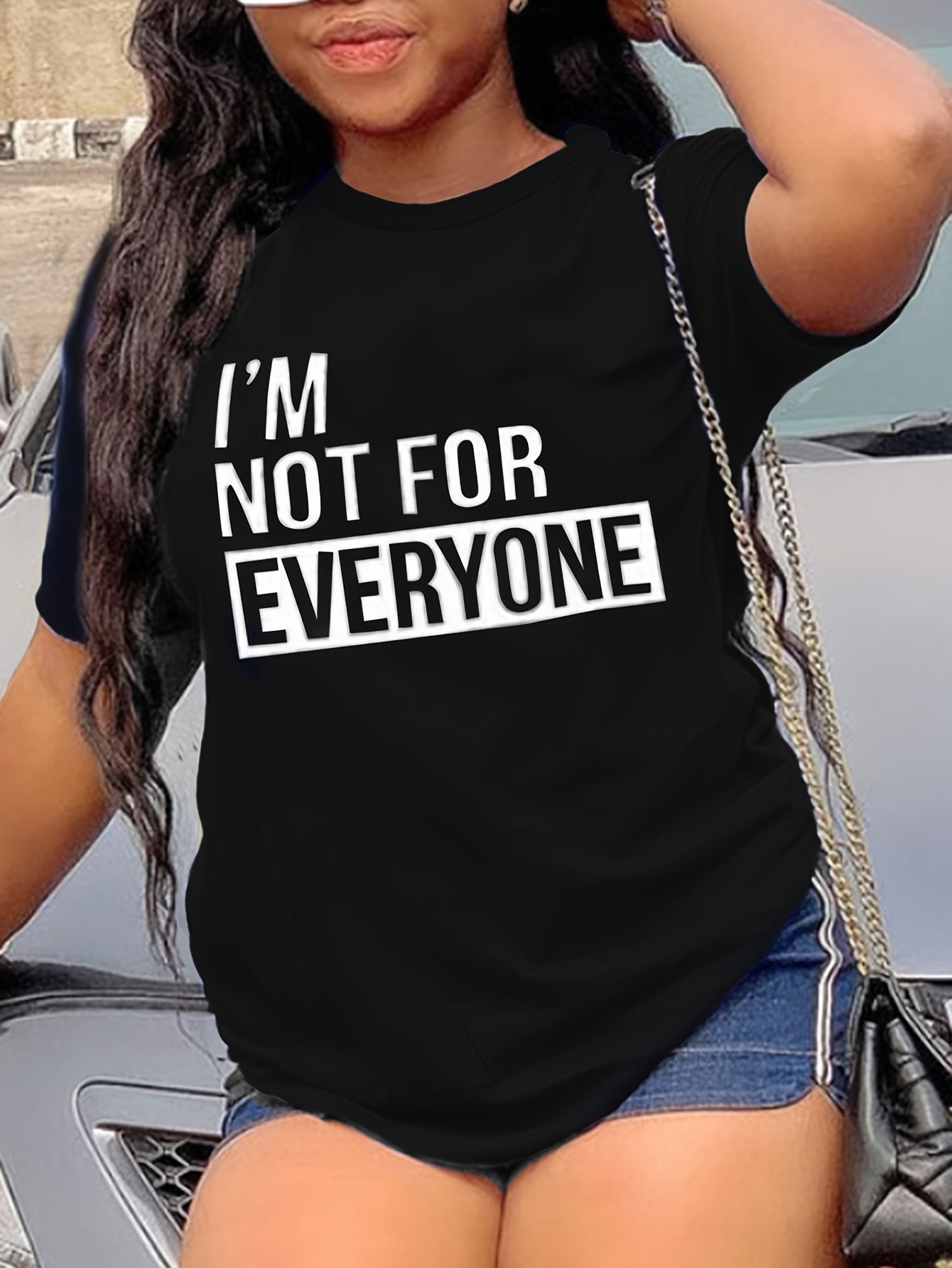 Polera Estampado Letras - Cuello Redondo Manga Corta Casual