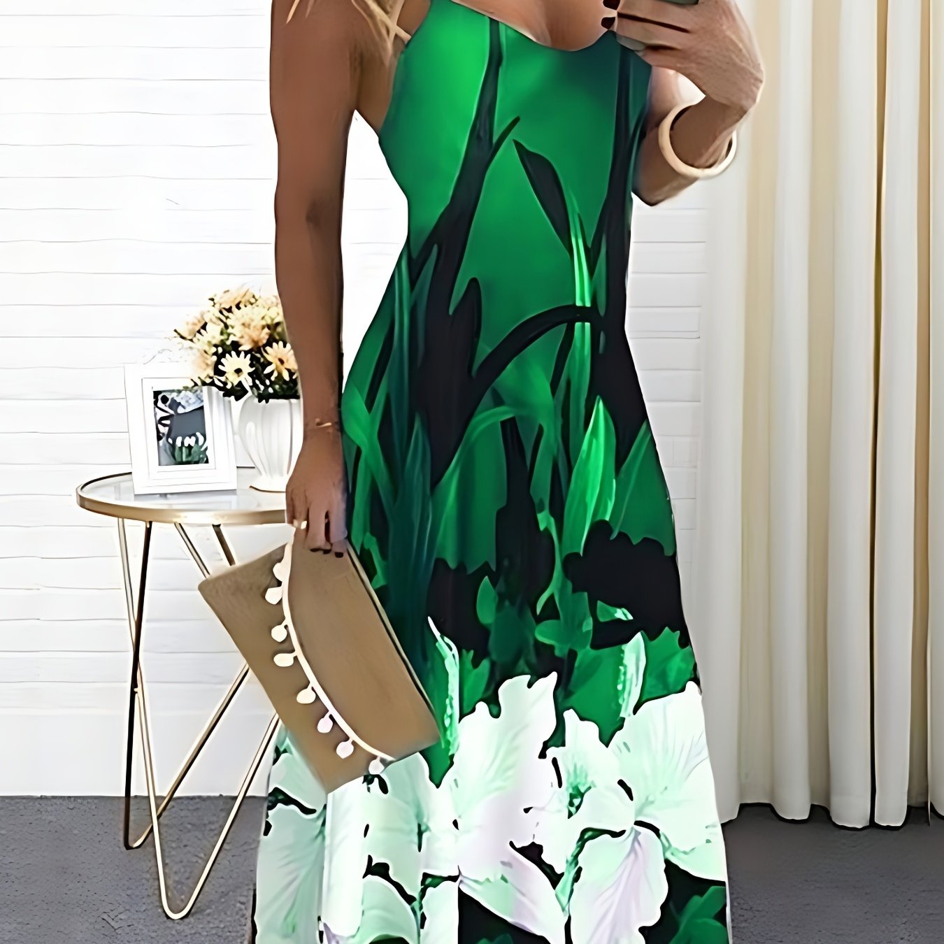 Vestido Cami Estampado Floral - Tirantes Finos Casual Mujer